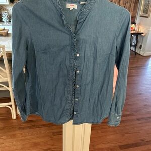Levi's Women's Blue Button Down Shirt